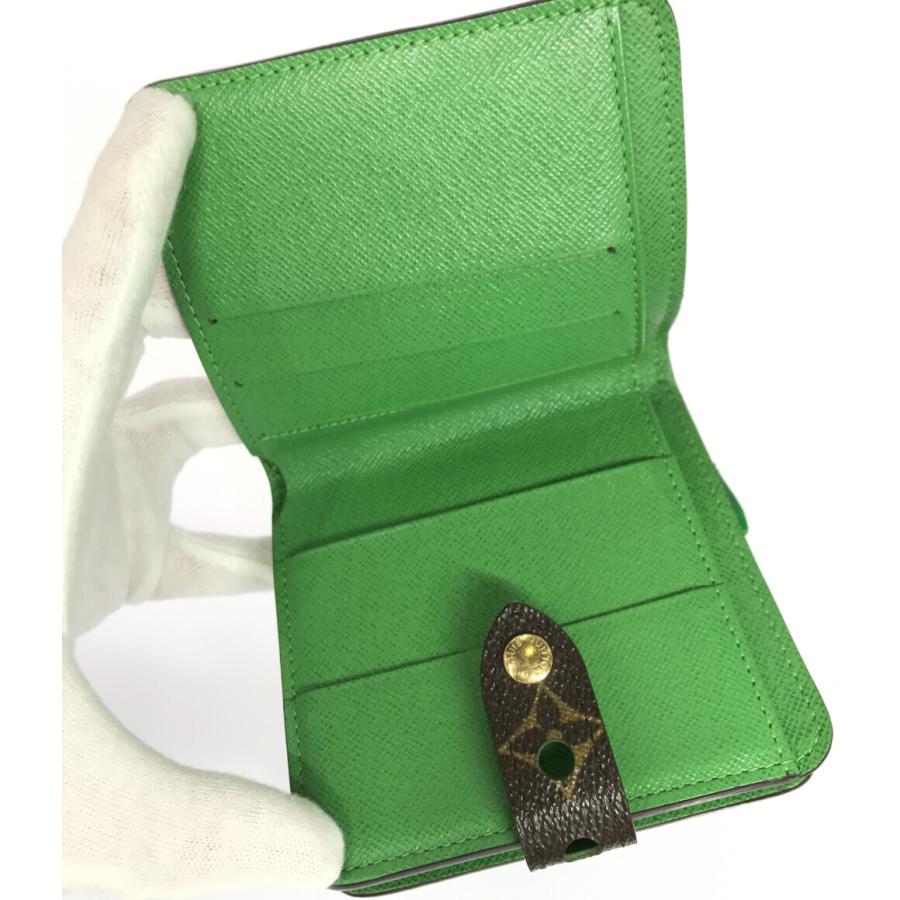 ルイヴィトン 二つ折り財布 パンチング コンパクトジップ M95218  