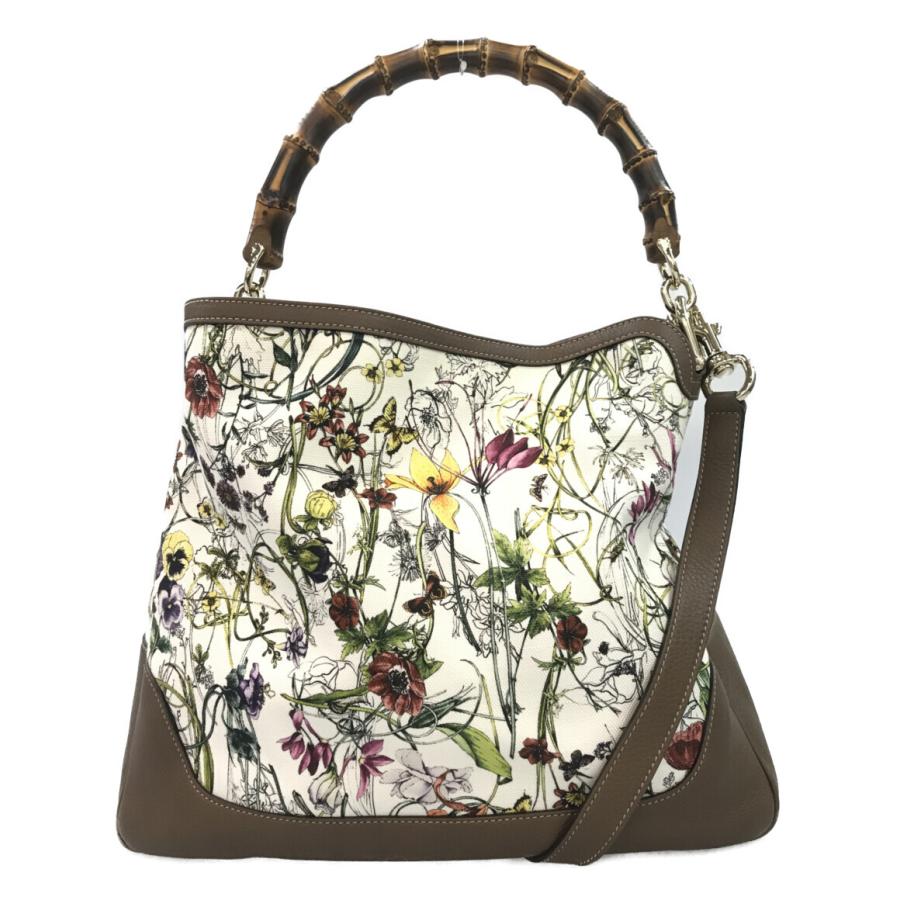 グッチ 2way ハンドバッグ クロスショルダーバッグ 斜め掛け 花柄 