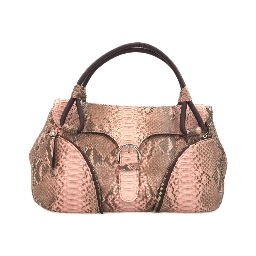 美品 ハンドバッグ ショルダーバッグ 肩掛け パイソン レディース the 