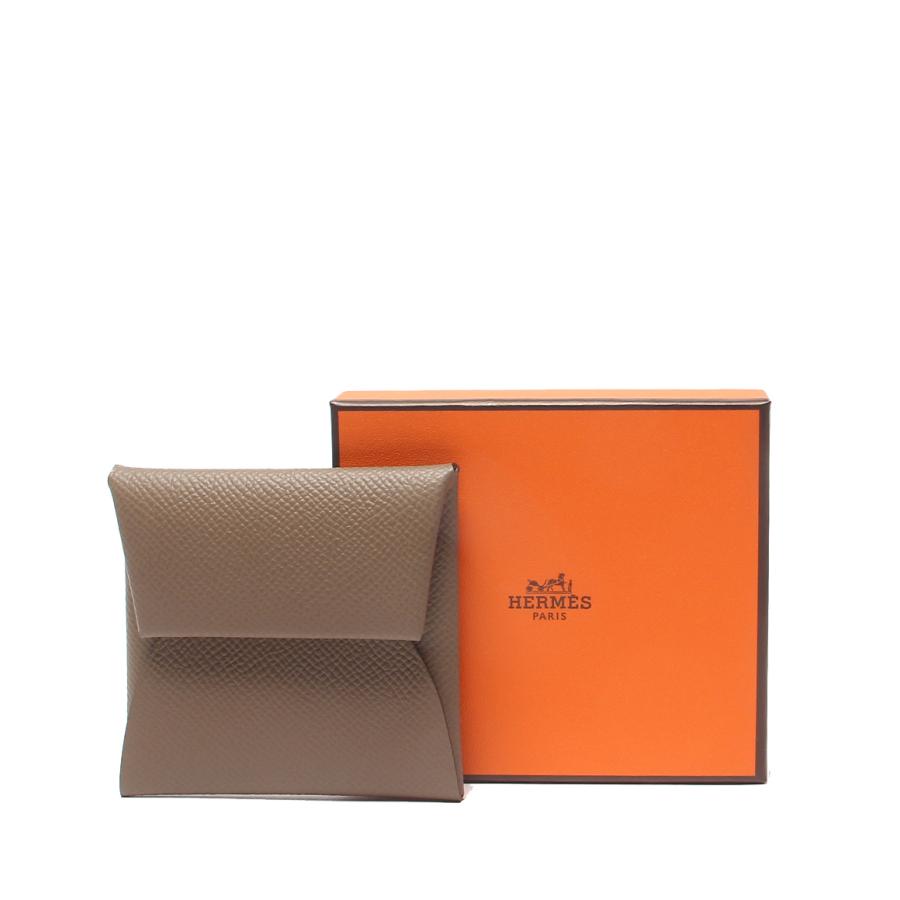 美品 エルメス コインケース Z刻印 エトゥープ バスティア レディース  