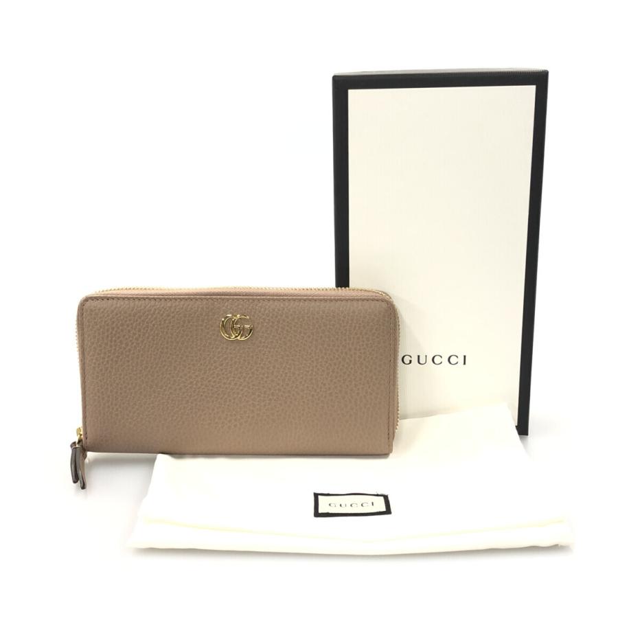 美品】GUCCI グッチ GGプチマーモント ラウンドファスナー 長財布