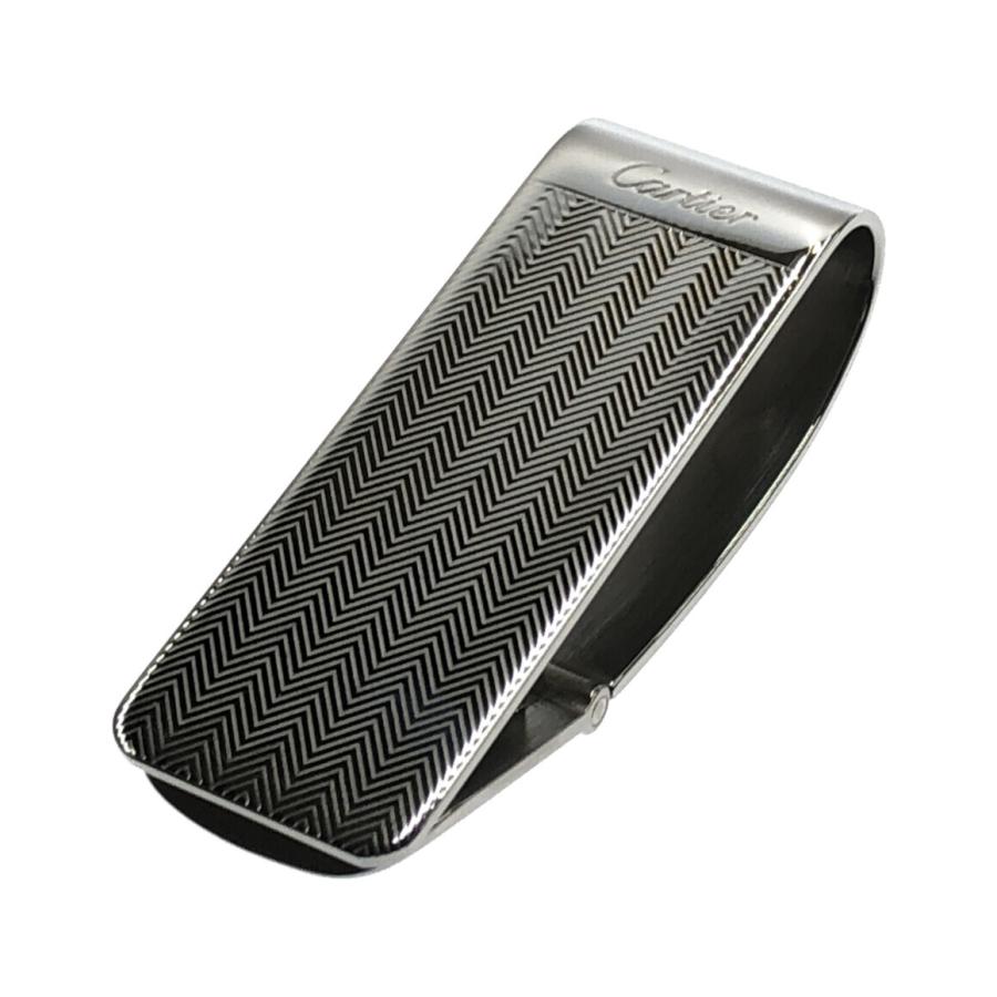 美品 カルティエ マネークリップ シェブロン メンズ Cartier 中古  
