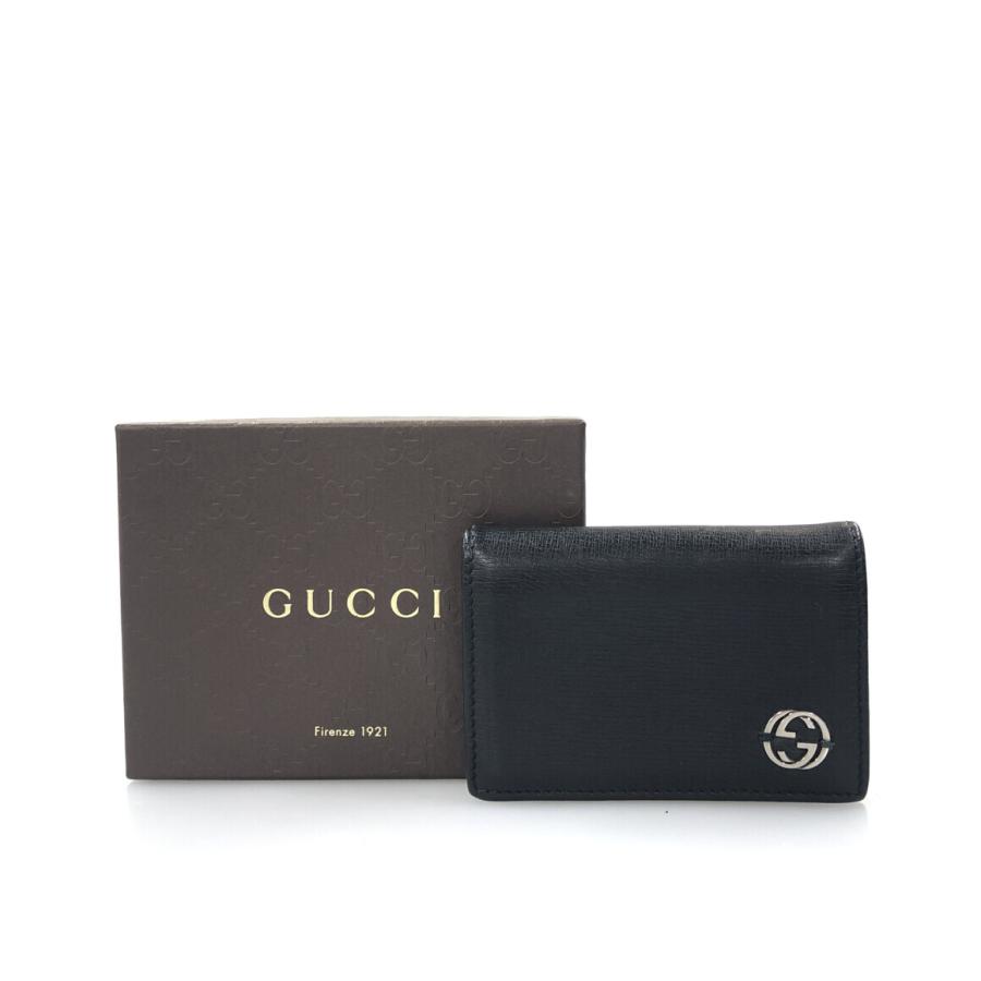 グッチ 名刺ケース カードケース 310598 0959 インターロッキング  