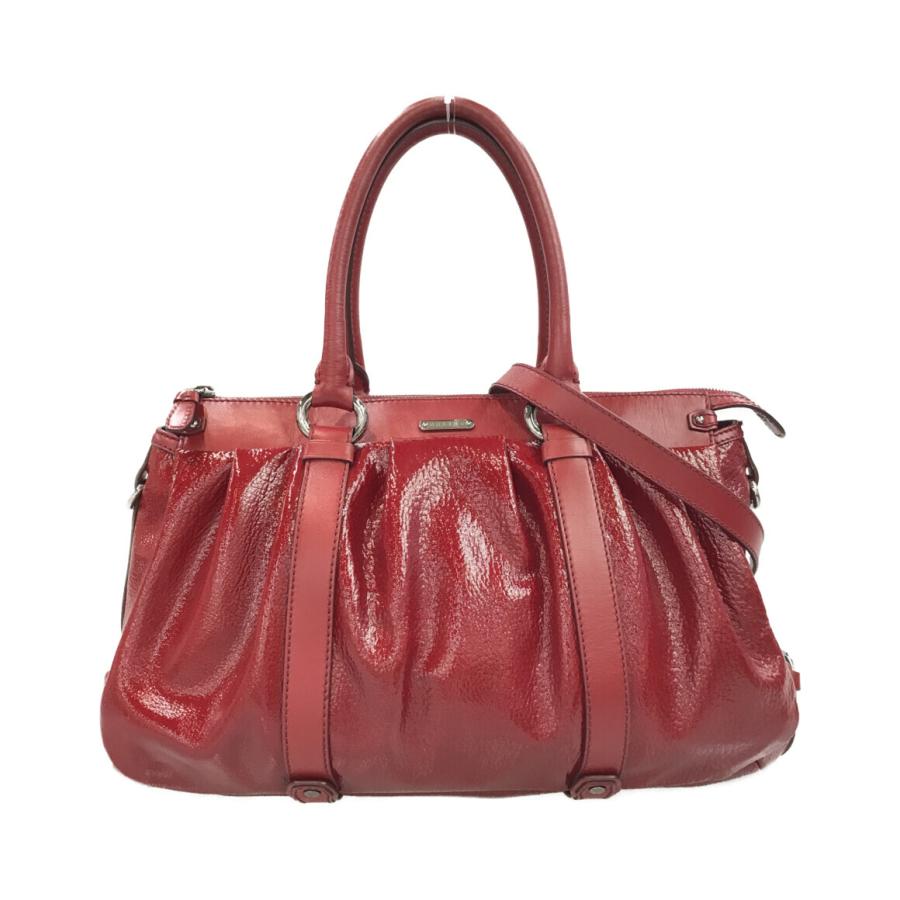 CELINE ホースビット 2way ショルダー ハンドバッグ レッド エナメル CELINE ホースビット 2way ショルダー ハンドバッグ レッド エナメル