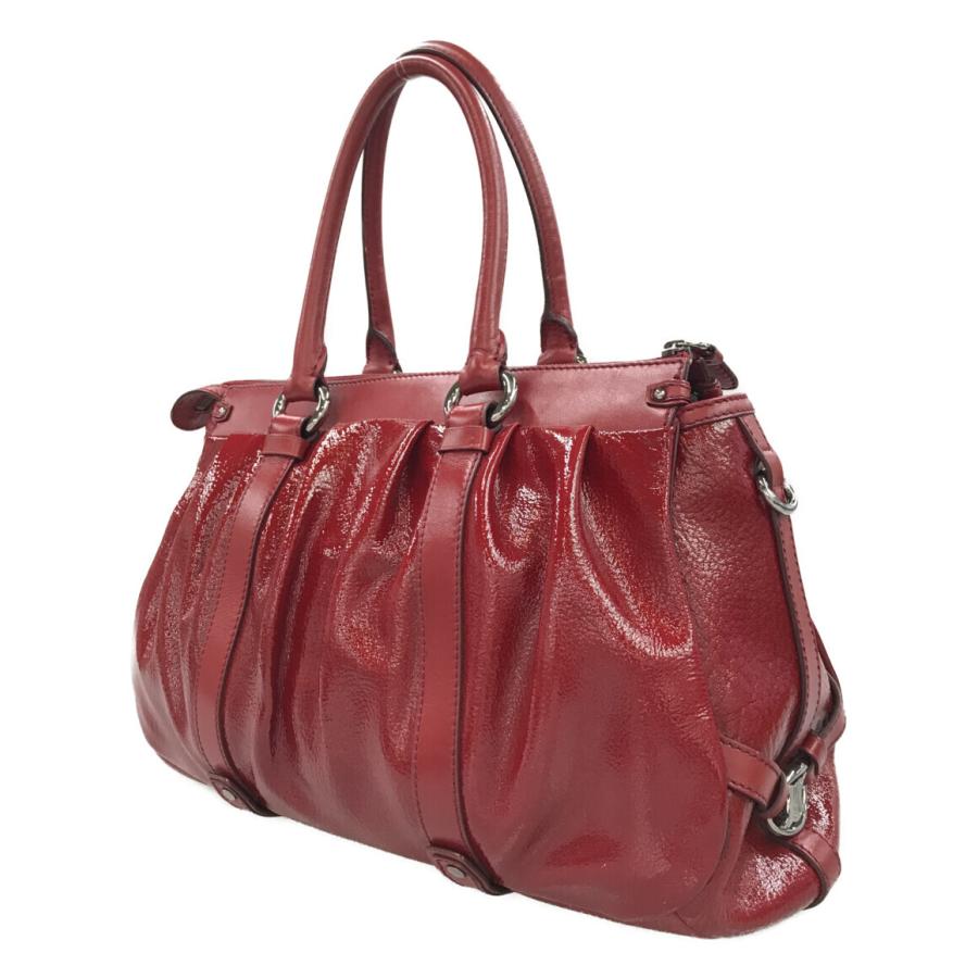 セリーヌ 2way エナメルハンドバッグ ショルダーバッグ 斜め掛け