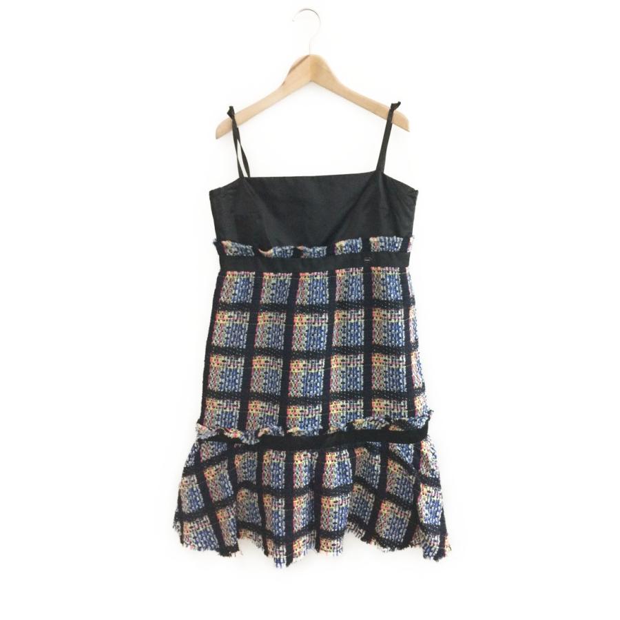 日本製 Sale 1017 送料無料 シャネル 中古 レディース Chanel キャミワンピース ツイード チェック柄 L 42 Size ワンピース チュニック Postetelecom Gouv Cg