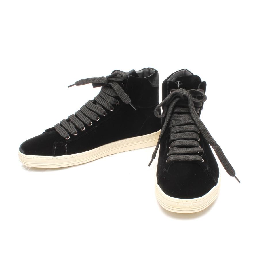 TOM FORD 美品 トムフォード SIZE 10 (L) ベロア ハイカットスニーカー 