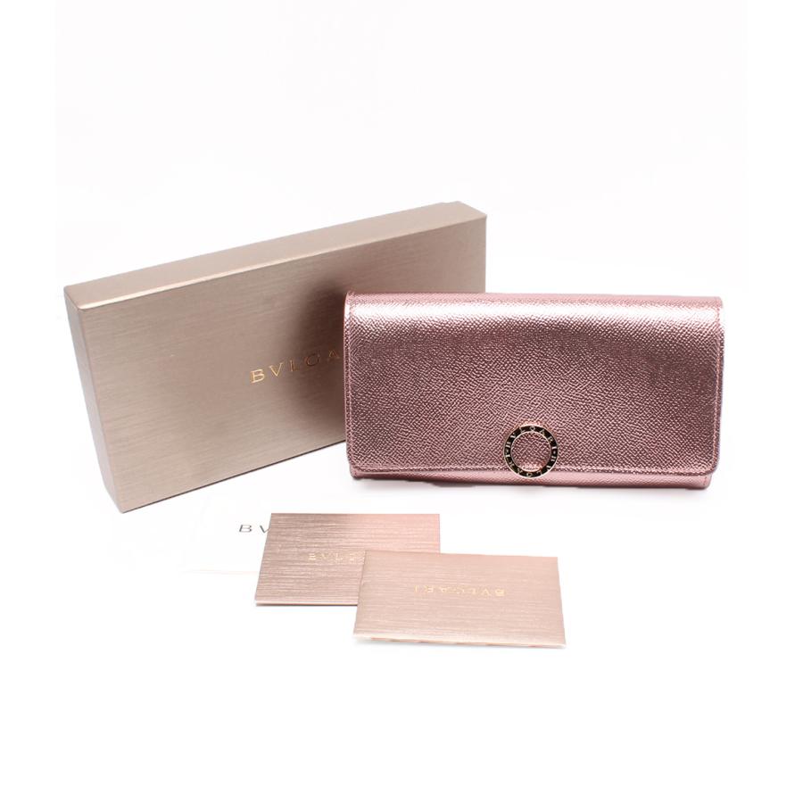 美品 ブルガリ 長財布 メタリック BVLGARI ACCESSORIES レディース