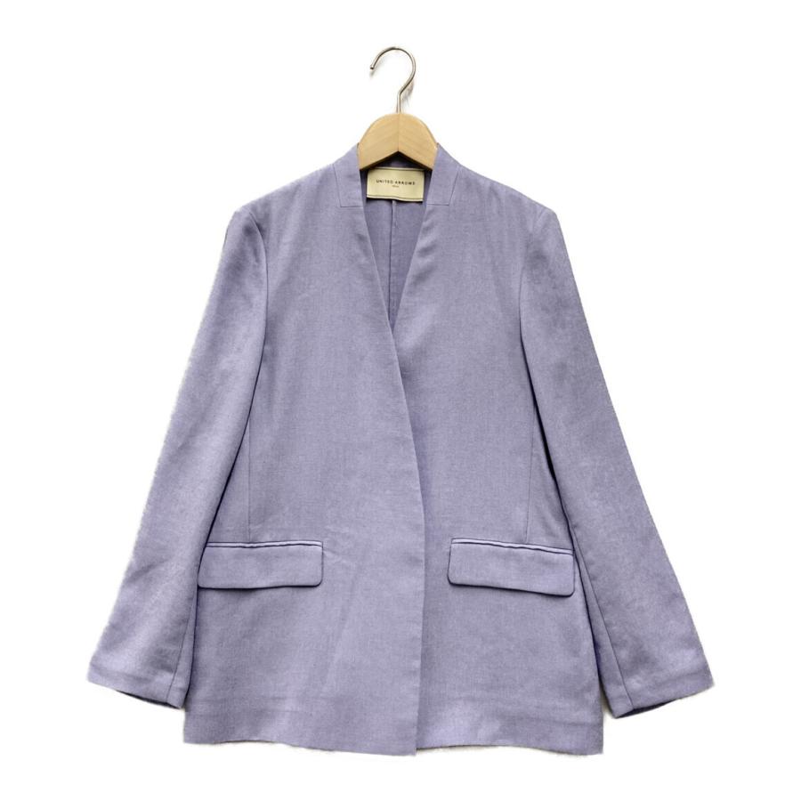 美品 ユナイテッドアローズ ノーカラージャケット ノーラペル 