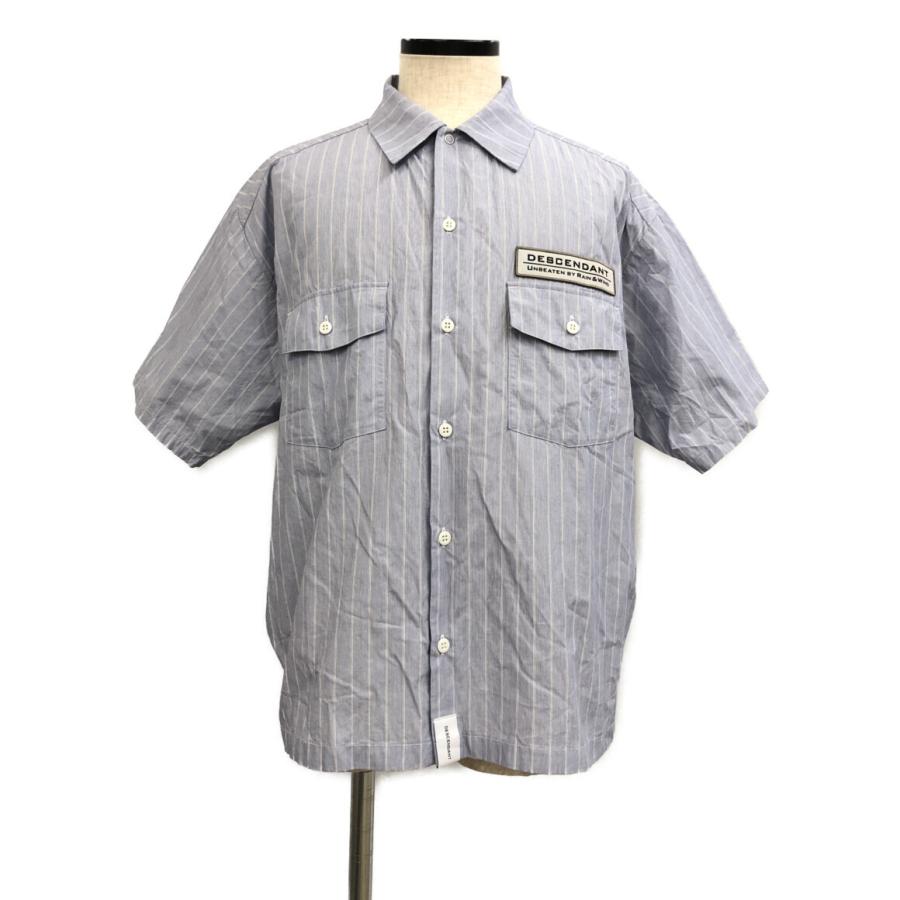 美品 ディセンダント 半袖シャツ ストライプ柄 22SS RANDY 美品 ディセンダント 半袖シャツ ストライプ柄 22SS RANDY