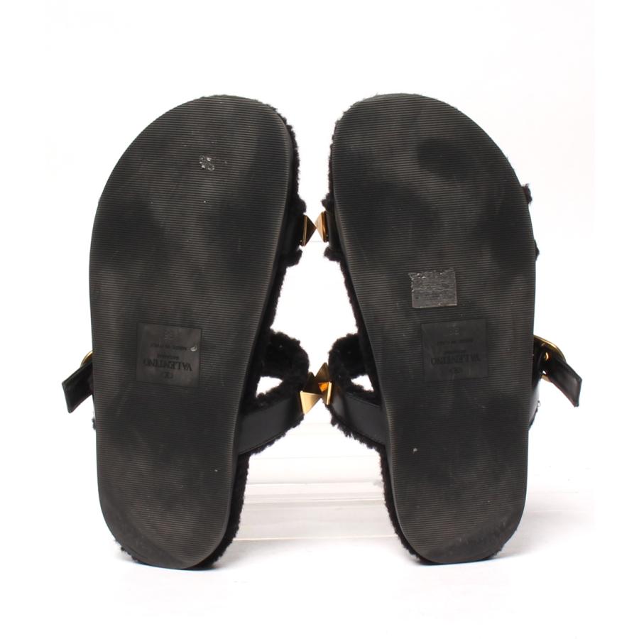 バレンチノ ローマンスタッズサンダル ボア レディース SIZE 38 