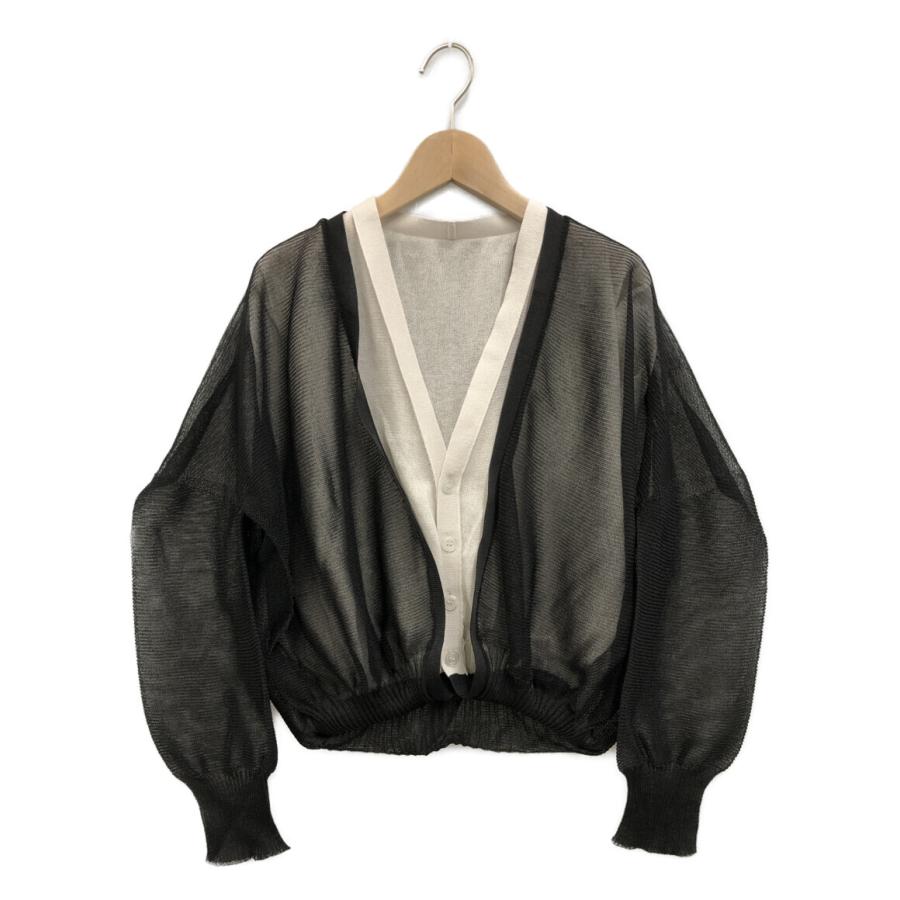 美品 イッセイミヤケ 長袖カーディガン PERICARP 22SS レディース SIZE  