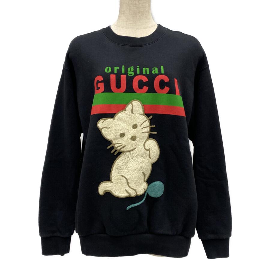 GUCCI 猫刺繍トレーナー　グッチチルドレンズ　美品　サイズ8a 130cm GUCCI 猫刺繍トレーナー グッチチルドレンズ 美品 サイズ8a 130cm