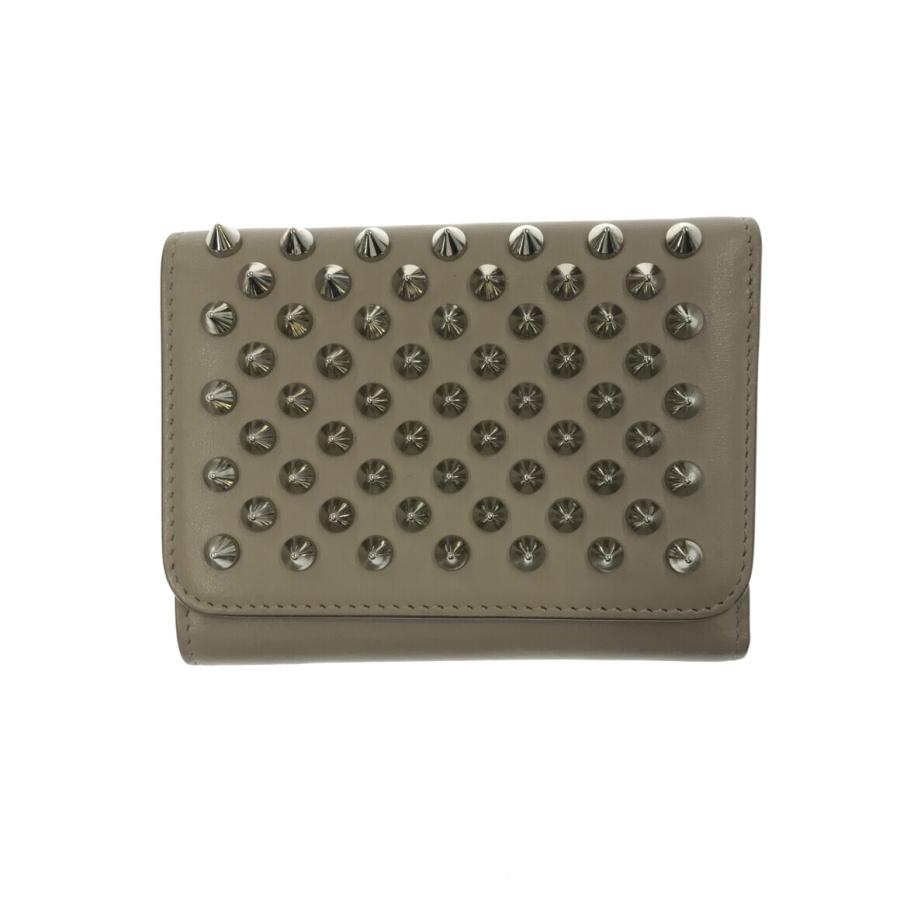 クリスチャンルブタン マカロン パネトーネ 三つ折り財布 レザー