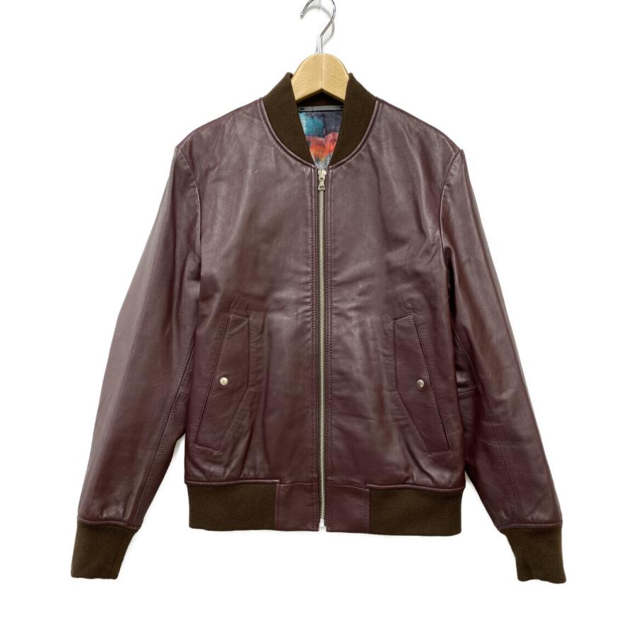 美品 ポールスミス シングルライダース レザージャケット メンズ SIZE 