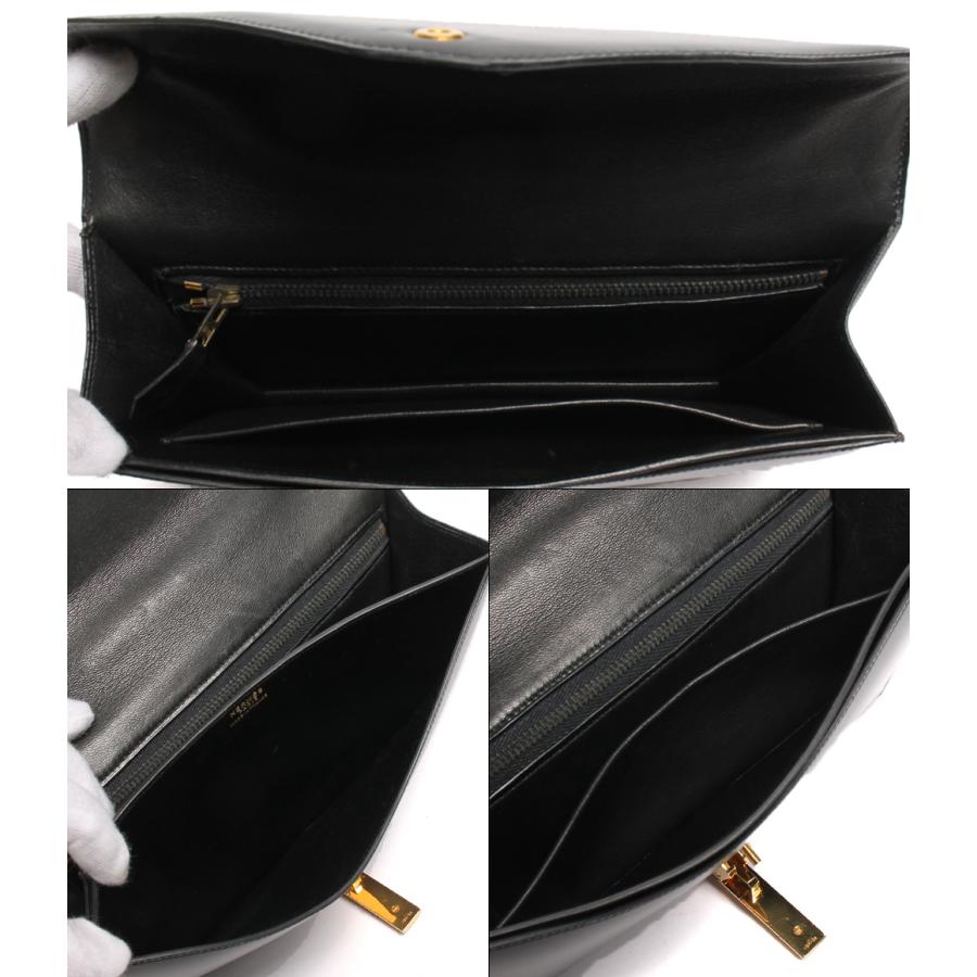 エルメス 2wayチェーンレザーショルダーバッグ ゴールド金具 〇E刻印  