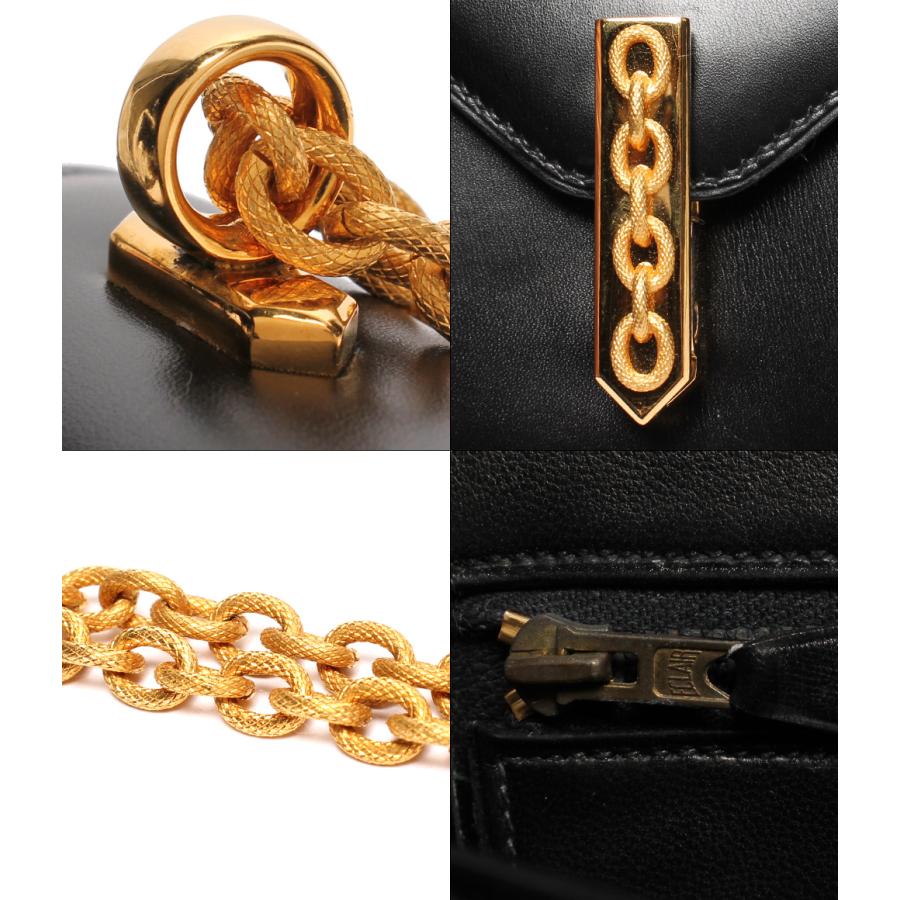 エルメス 2wayチェーンレザーショルダーバッグ ゴールド金具 〇E刻印  
