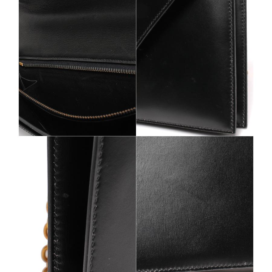 エルメス 2wayチェーンレザーショルダーバッグ ゴールド金具 〇E刻印  