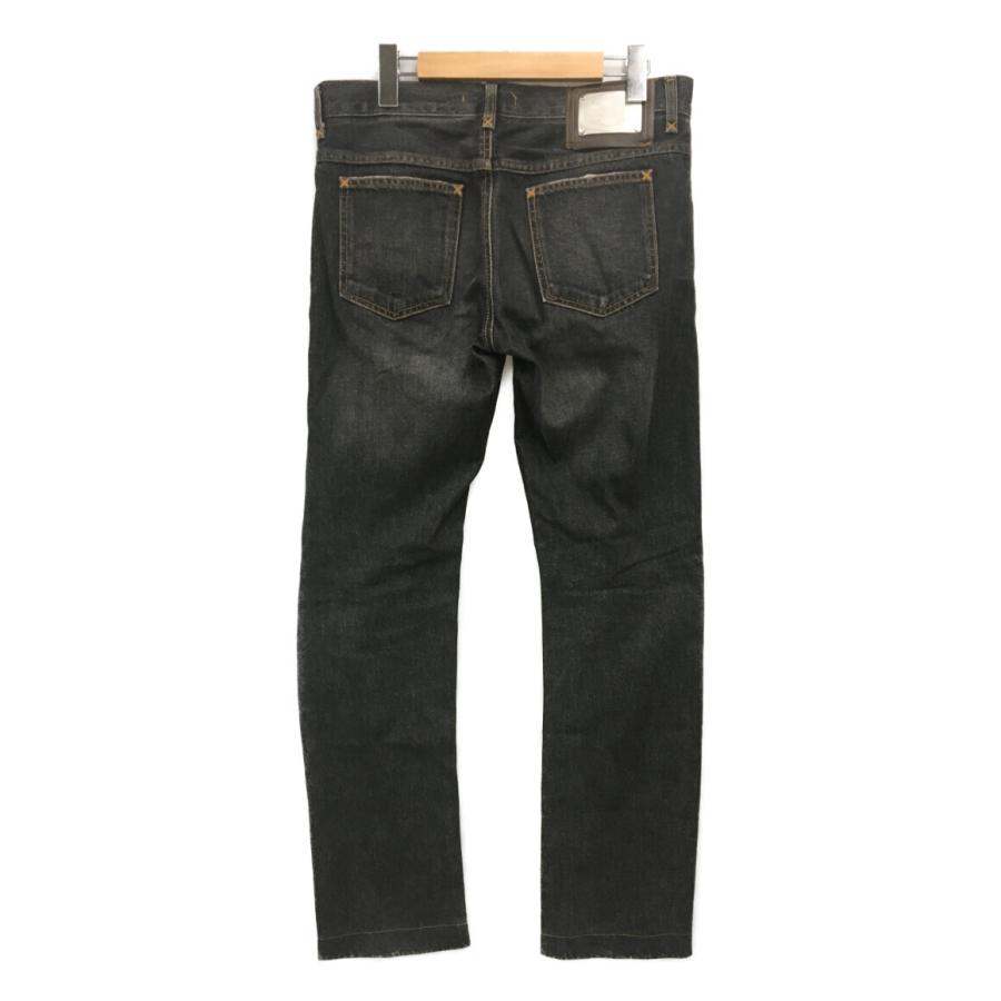 ドルチェアンドガッバーナ メタルプレート デニムパンツ ダメージ加工