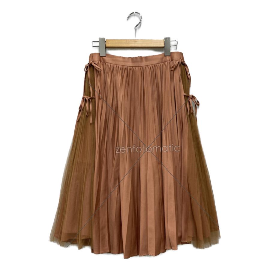 トッカ プリーツスカート レース切り替え サイドリボン レディース  
