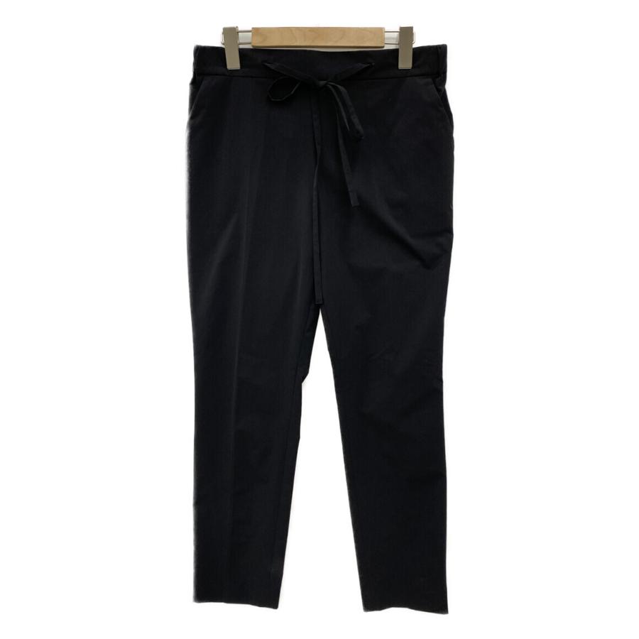 ヨーコチャン テーパードラップパンツ タック ブラック 36 通年素材