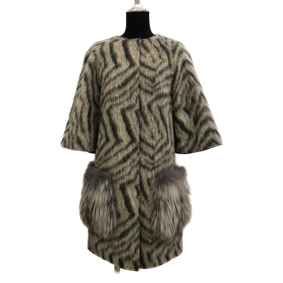 FENDI ポケットファーコート36