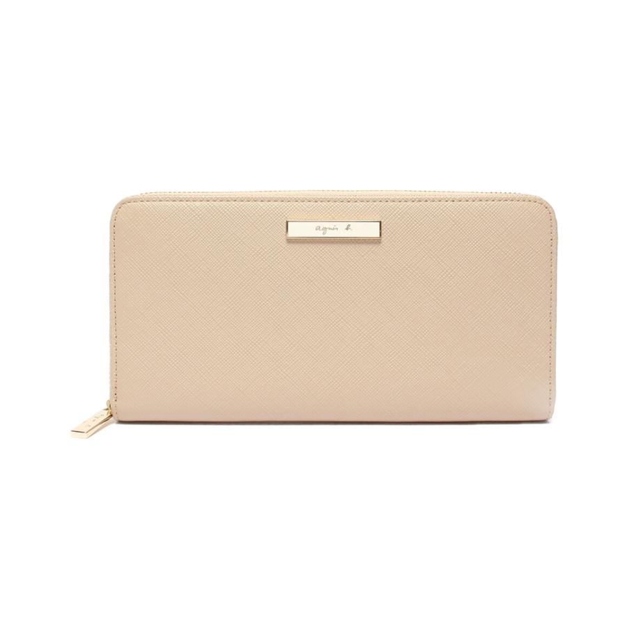 美品 アニエスベー ラウンドファスナー長財布 レディース Agnes b 