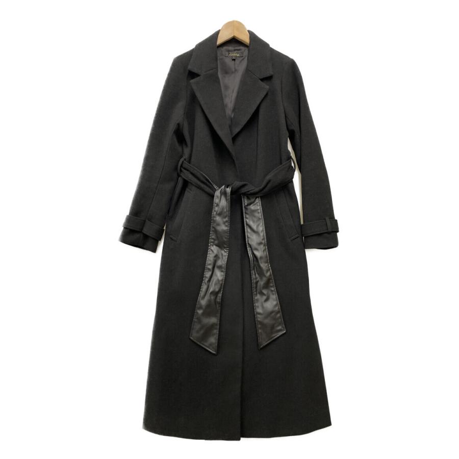 美品 リエンダ チェスターコート バックプリーツ切替ロングコート  