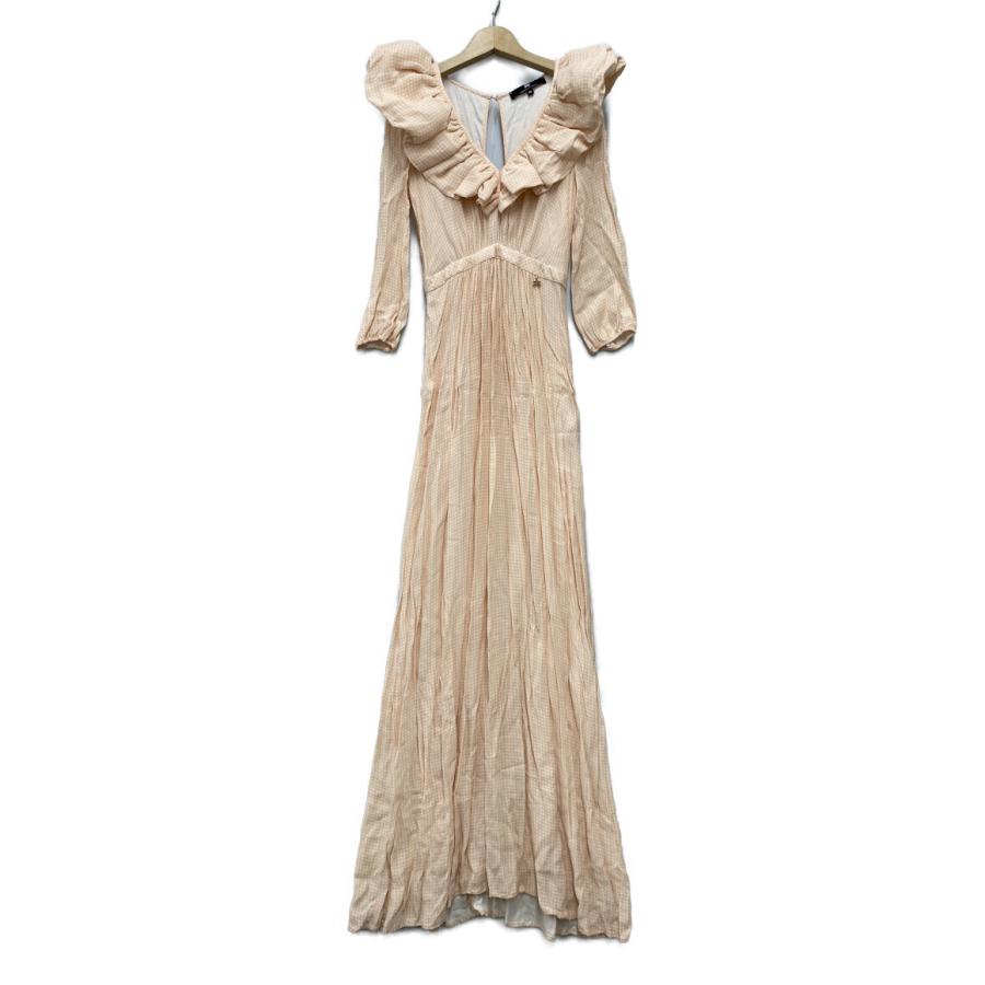 美品 エリザベッタフランキ 長袖ワンピース 肩フリンジドレス  