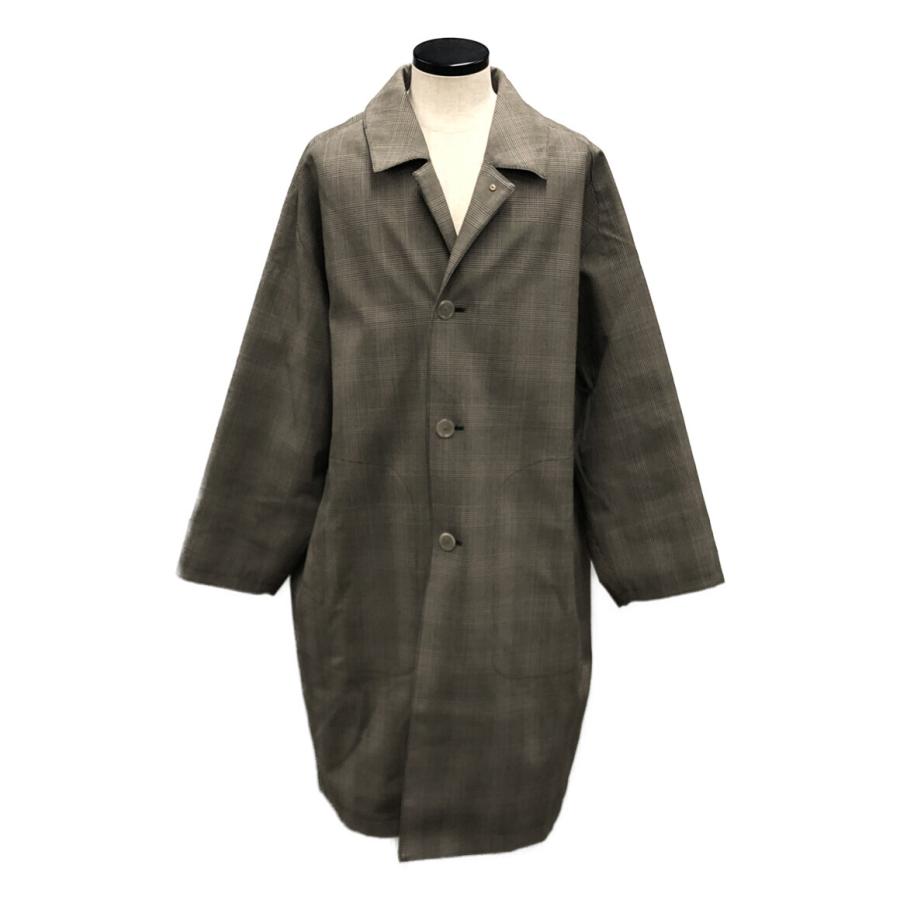 TOMORROWLAND グレンチェックウールステンカラーコート