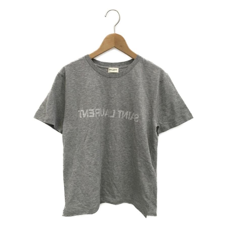 美品 サンローラン 半袖Tシャツ リバースロゴ レディース SIZE M (M  