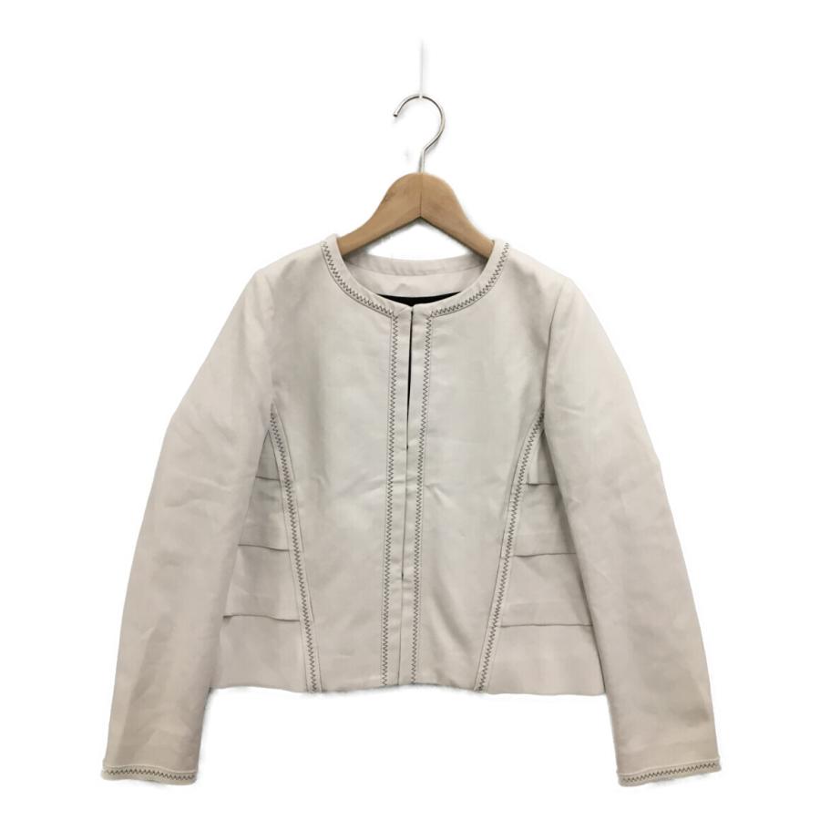 美品 ランバンオンブルー ノーカラージャケット レディース SIZE 36 