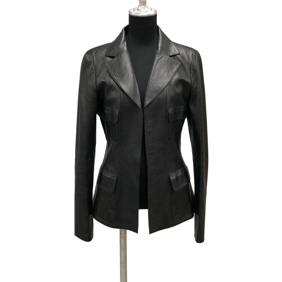 『CHANEL BOUTIQUE/シャネル』 レザージャケット 38 シャネル レザージャケット Lambskin Open Front Jackt
