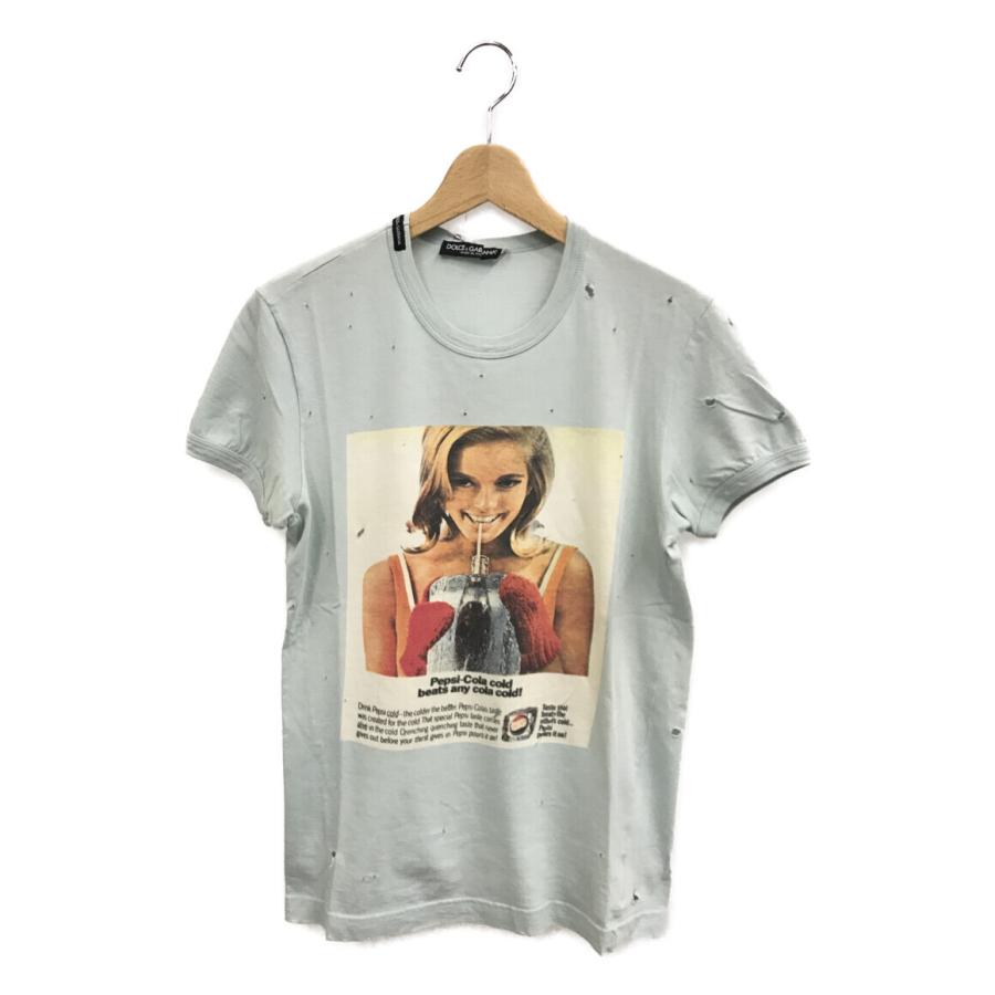 ドルチェアンドガッバーナ 半袖Tシャツ ライトブルー メンズ SIZE 46 