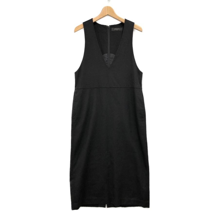 美品SACRA ブラック ノースリーブドレス