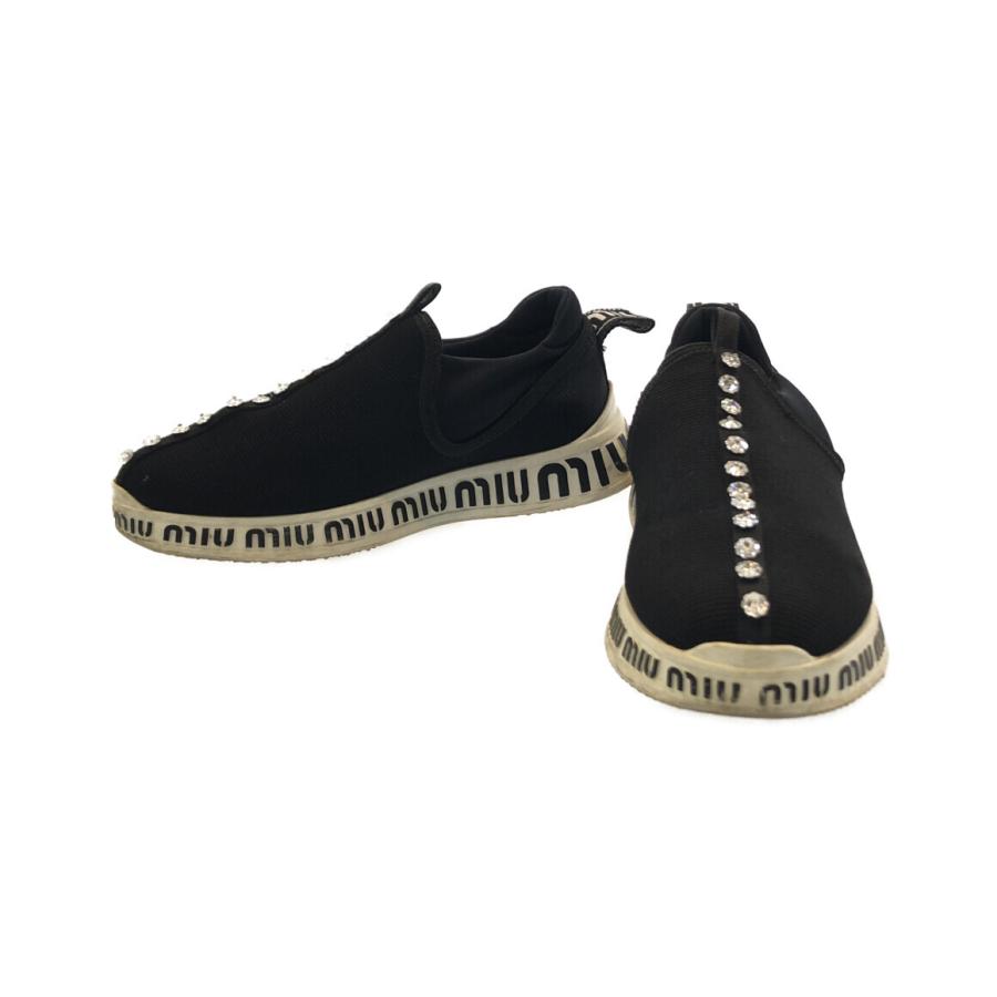 ミュウミュウ スリッポンスニーカー ビジュー 901 レディース SIZE 35 
