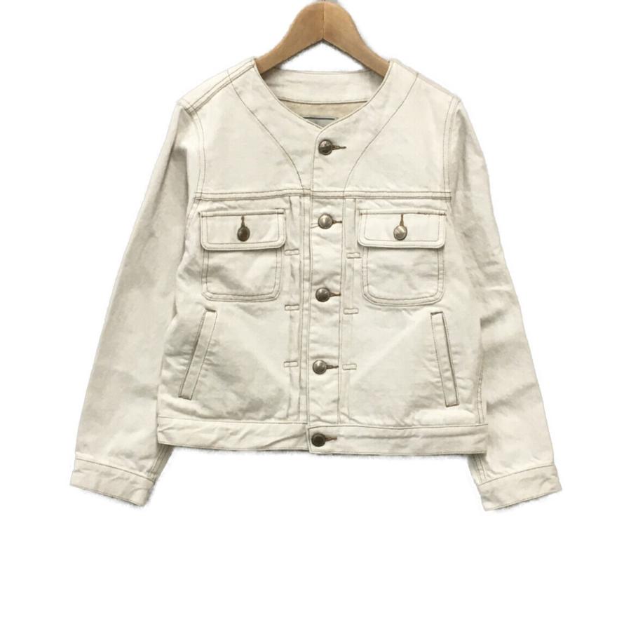 美品 ノーカラーデニムジャケット レディース SIZE S (S) Moname 中古  