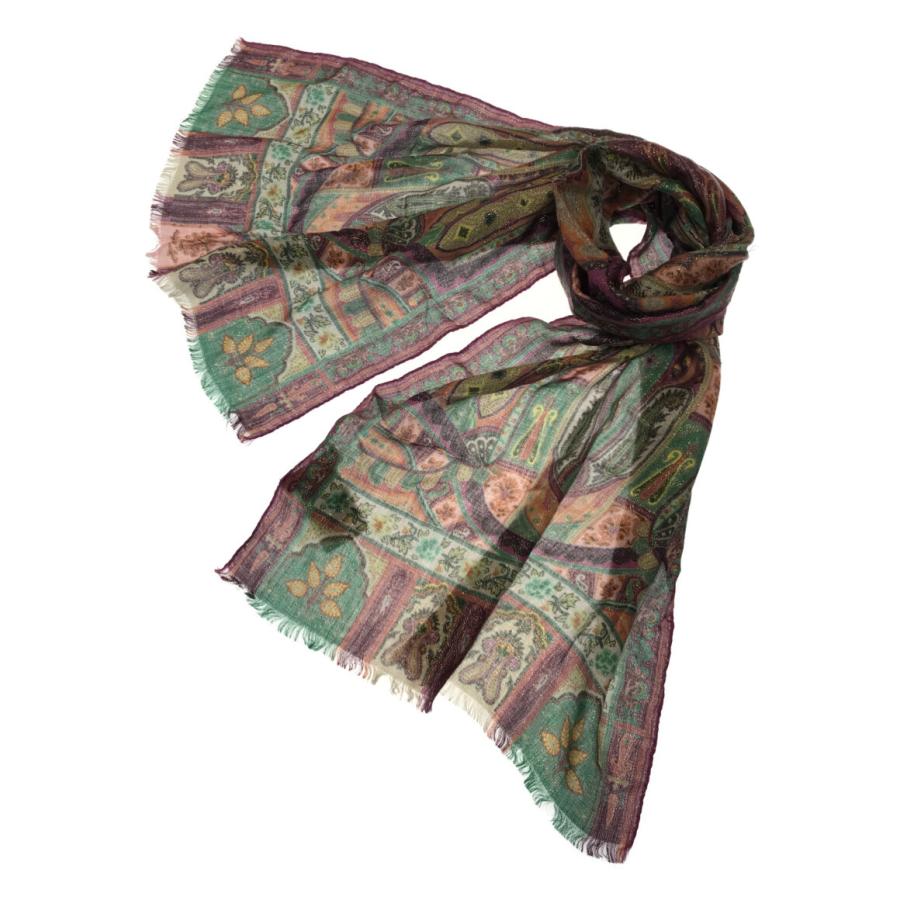 エトロ新品ラメ入りストールスカーフ