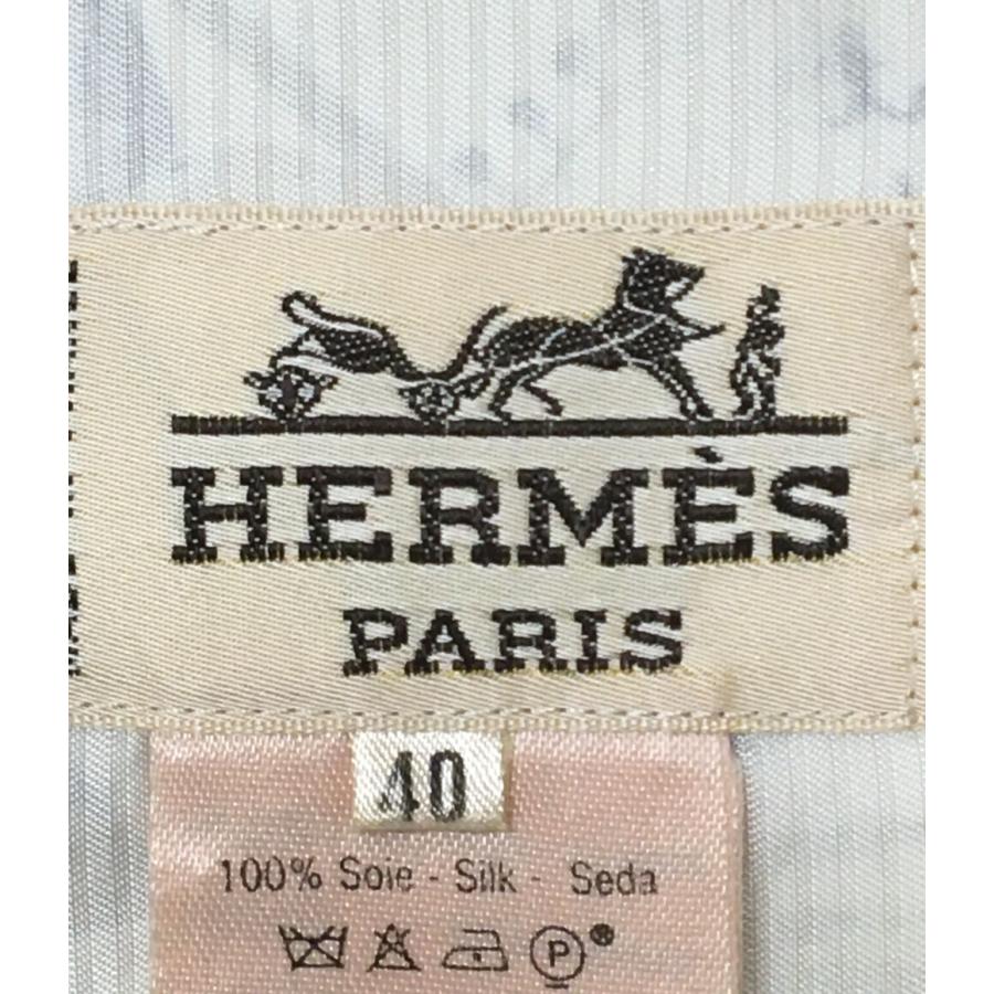 エルメス ベスト シルク100％ 乗馬柄 レディース SIZE 40 (M) HERMES 