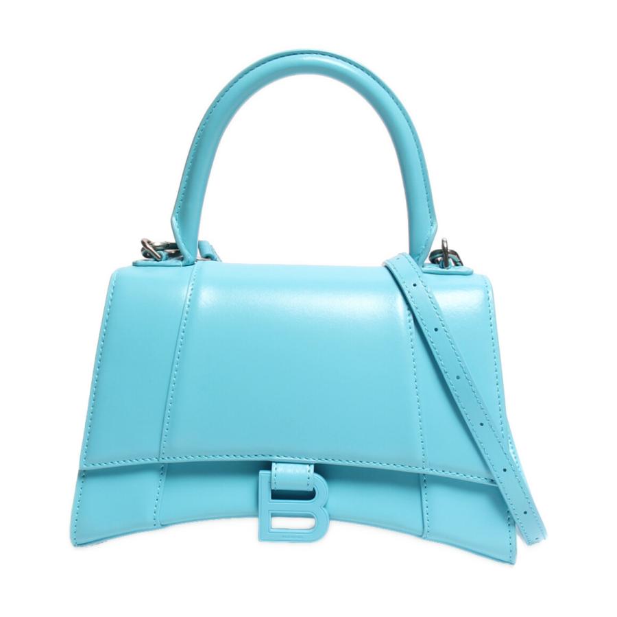 バレンシアガ2way クラシックスクエアショルダーバッグブルーレザー