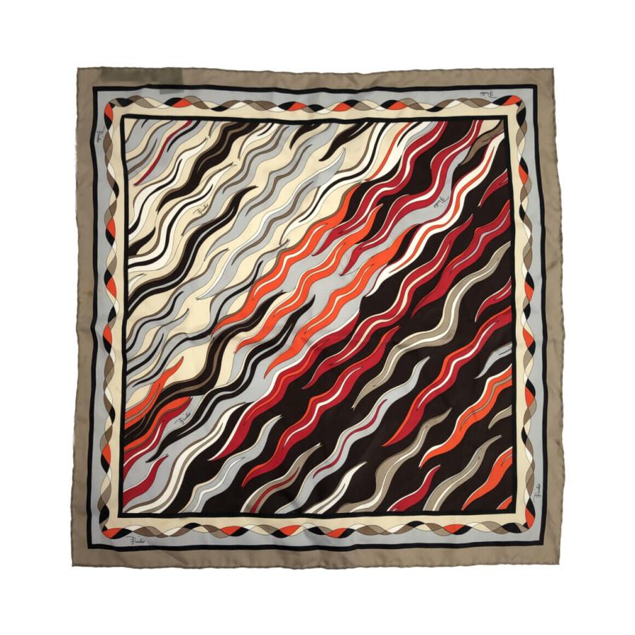 EMILIO PUCCI 長方形スカーフ赤系