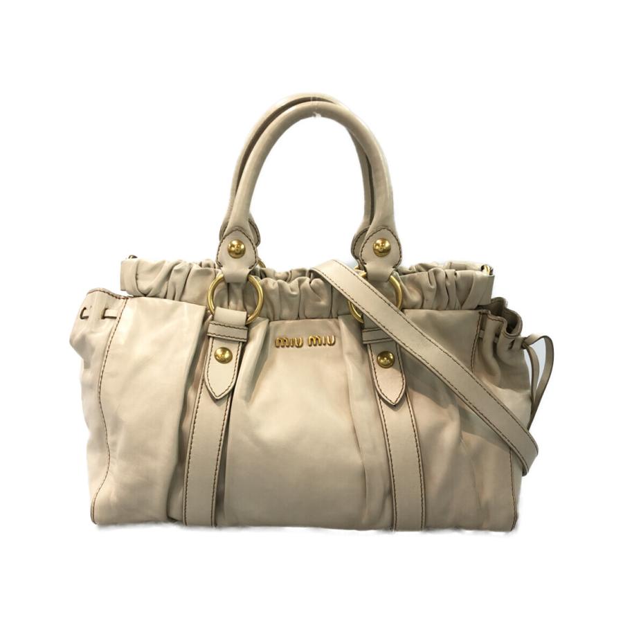 ミュウミュウ 2way ハンドバッグ ショルダーバッグ 斜め掛け  