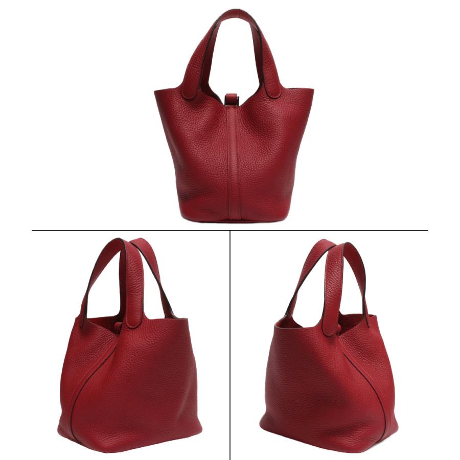 超美品　エルメス ＰＭバッグ 美品 エルメス レザーハンドバッグ Z刻印 シルバー金具 ピコタン