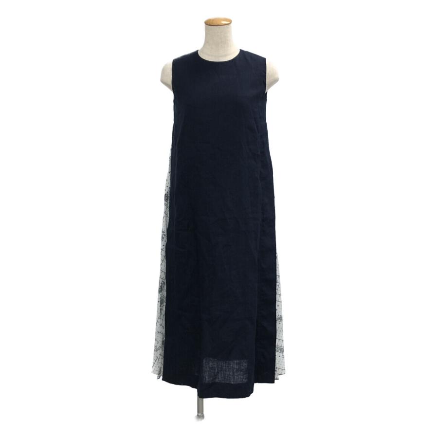 美品 ノースリーブ ペイズリープリーツワンピース レディース SIZE S