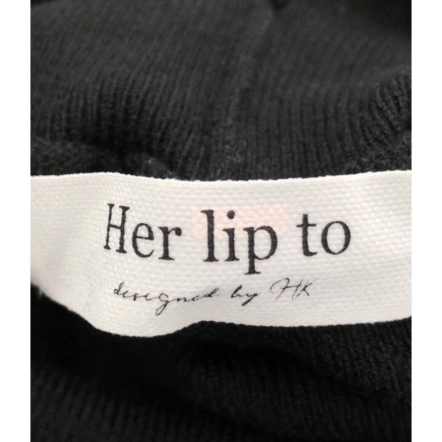 Herlipto クリスタル ビジュー タートルネック ニット クリスタル ビジュー タートルネック ニット レディース SIZE M (M