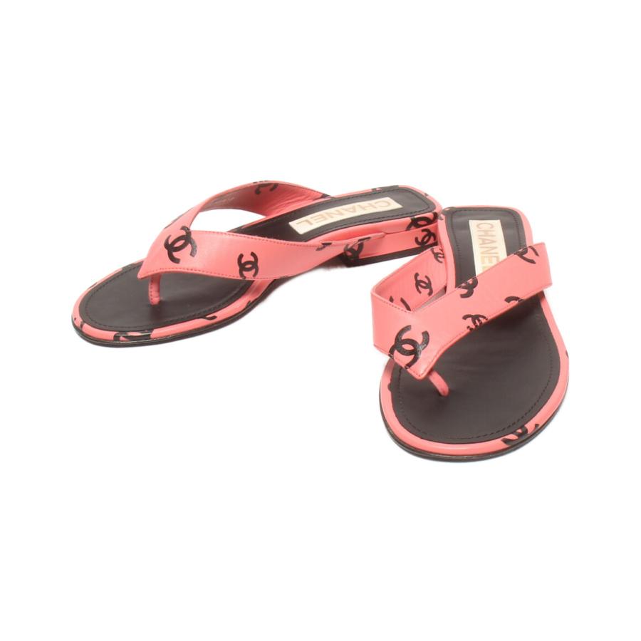 CHANEL シャネル サンダル ピンク ベロア 36春夏秋冬