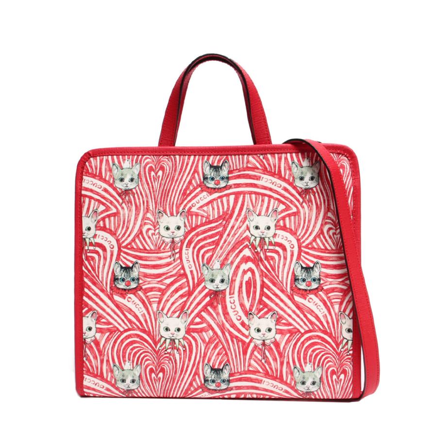 美品 グッチ 2wayトートバッグ ショルダーバッグ 猫 チルドレンズ  