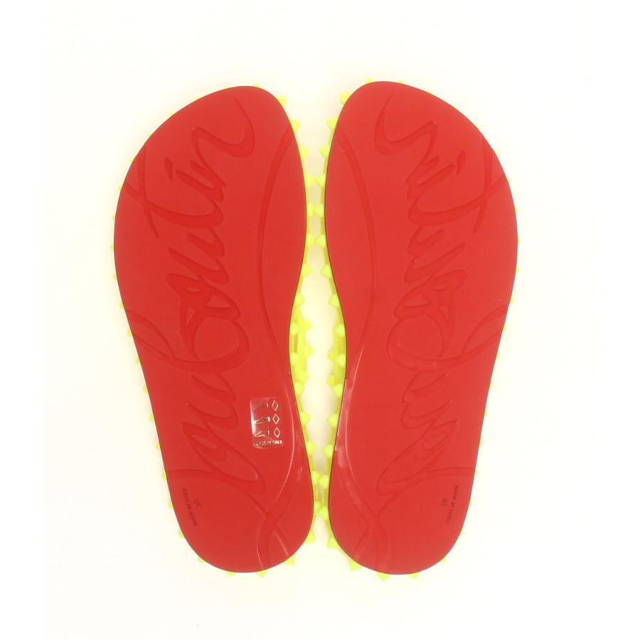 美品 クリスチャンルブタン ラバーサンダル ビーチサンダル メンズ  