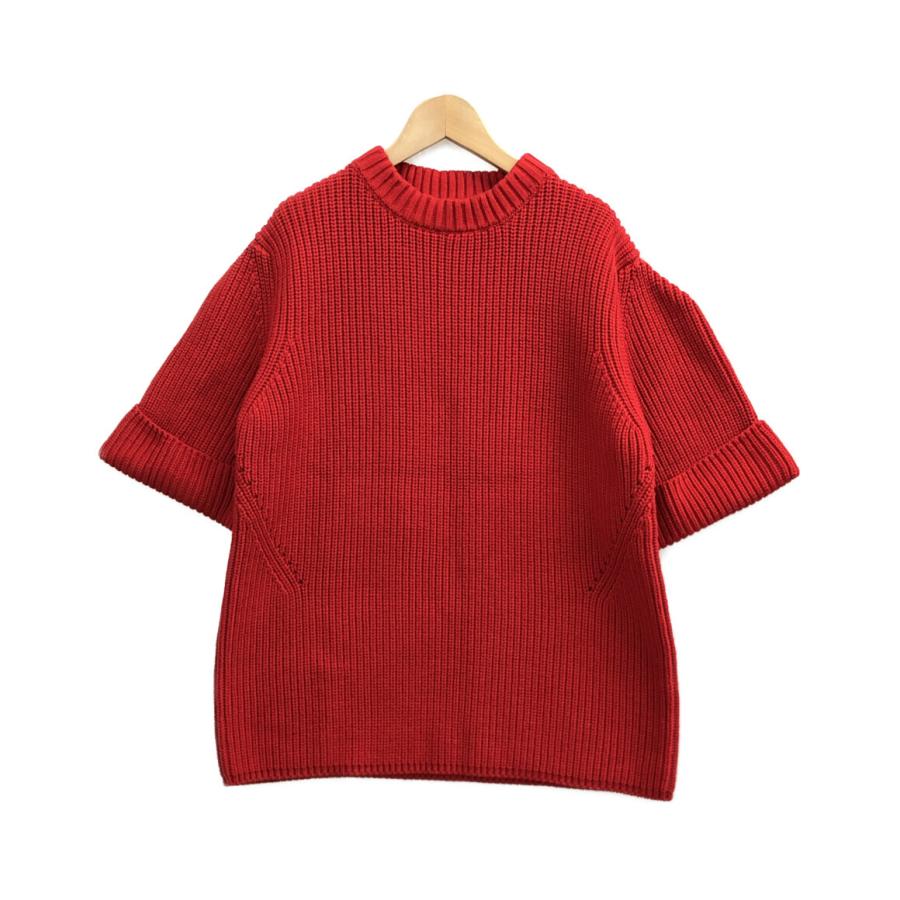 美品 クラネ オーバーサイズ 半袖ニット レディース SIZE 1 (S) CLANE 