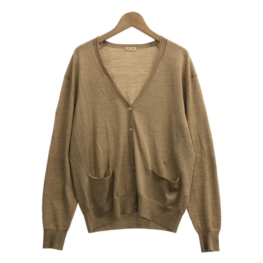 美品 CELINE 長袖 Vネック ニット カーディガン CELINE（セリーヌ） 長袖 Vネック ニットカーディガン ピンク